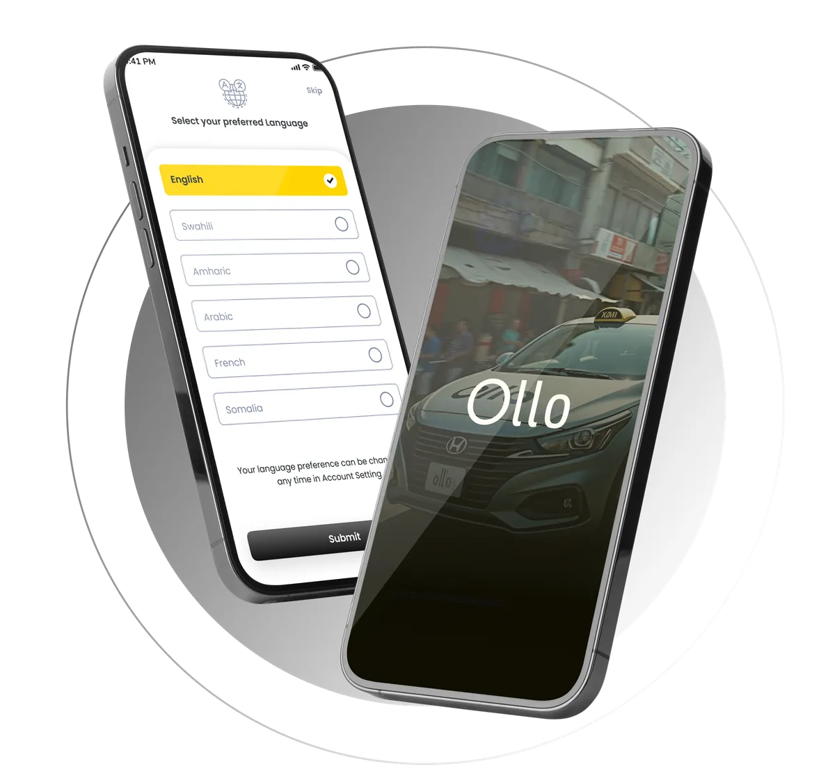 The Ollo app on a phone