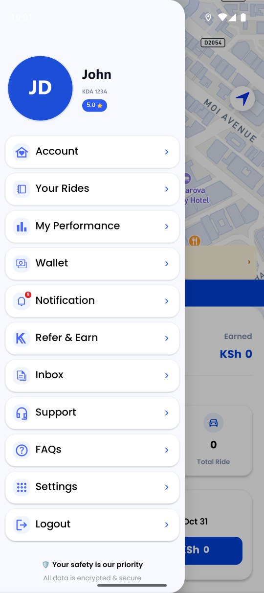 Ollo Driver menu