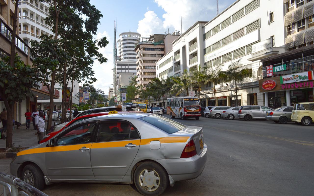 A car on a Nairobi street